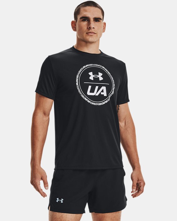 Men's UA Speed Stride Graphic Short Sleeve, Black, pdpMainDesktop image number 0